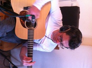 Recording my new album in Donogh Hennessy's Studios, Dingle, April 2016
