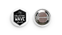 1.5 '' Button (Black & White logo on White Button)