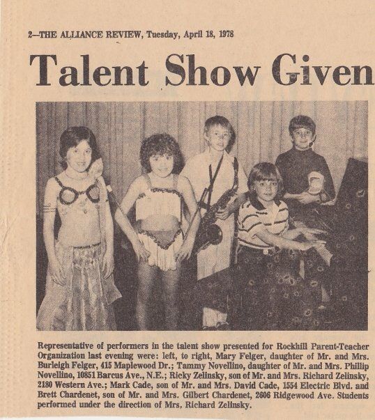 Rick Zelinsky in talent show. 5th grade.