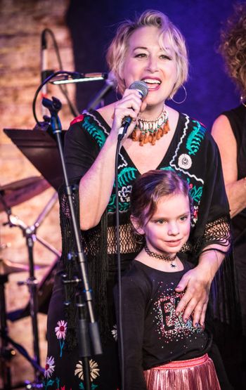 Our youngest guest vocalist, Ellie, who joined us in a rousing finale of “Wedding Bell Blues”

