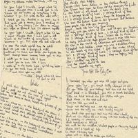 Hand Written Lyric Sheet