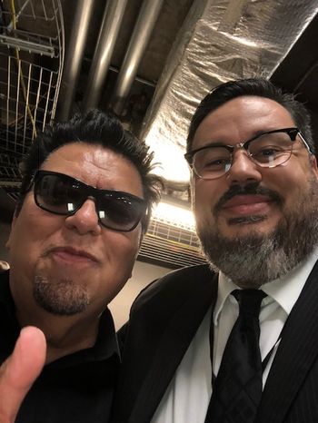 With Cesar Rosas of Los Lobos at the ACL Hall of Fame New Year's Special (December 31, 2018).

