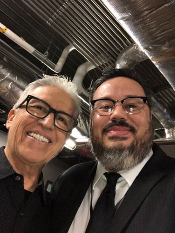 With Louie Perez of Los Lobos at the ACL Hall of Fame New Year's Special (December 31, 2018).
