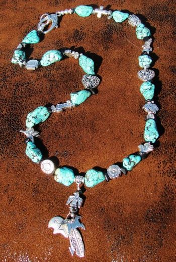 SW, turquoise necklace.$95.00 sold
