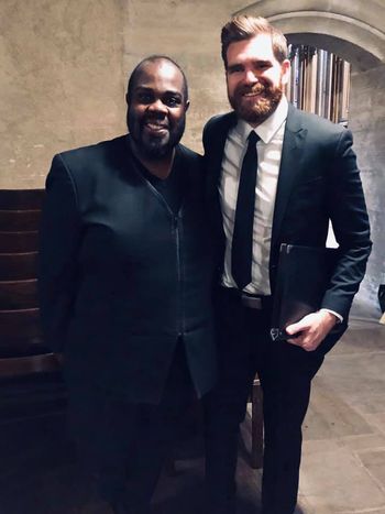 With my new friend and amazing voice, Reg Mobley, performing St.Matthews Passion - 2019
