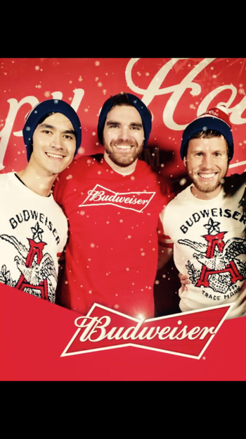 Budweiser caroling gig, with Sean Fitz, and Michael Kohl -  2015
