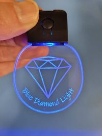Blue Diamond Light Keychain