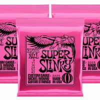 3 Packs of Ernie Ball Super Slinky Guitar Strings (9-42)