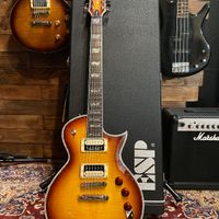 ESP LTD EC-1000 Electric Guitar w/ Form Fit Hardshell Case (Amber Sunburst)