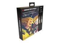 Monster Rock Pro Audio Instrument Guitar Cable 12ft Gold Straight to Straight