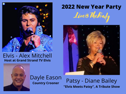 New Years Eve with Diane Bailey, Alex Mitchell as Elvis and Dayle Eason