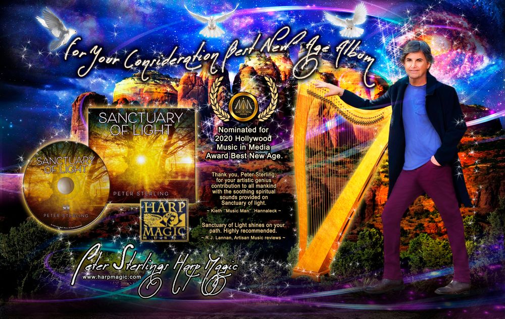 Sanctuary of Light  composed, performed and produced by Peter Sterling  all rights reserved Harp Magic Music