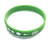 Rosary Wristband - Green & White