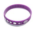Rosary Wristband -  Purple & White