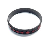 Rosary Wristband -  Black & Red