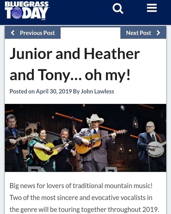 We are so proud to announce that we are now part of the Junior Sisk Band! 
Thank you so much to Bluegrass Today and John Lawless for the great article! Click the picture above to check it out! 

