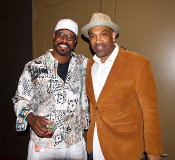 Saxophonist Everette Harp and Michael Upshaw at the Berks Jazz Festival.
