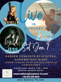 Jenelle Aubade Garden concerts by Oystera, Singer Songwriters Night