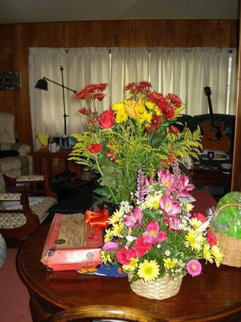Beautiful Flowers sent to HOME by Kathy and Jason & his kind family.
