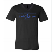 1COLLECTIVE© ECLIPSE MOON V-NECK (MIDNIGHT BLUE LETTERING)