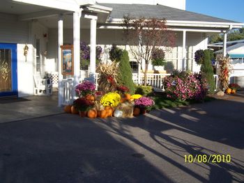 Some of the beautiful fall decoration in Shipshewana, IN for the Fall Crafters Fair.
