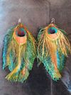 Larget Peacock Feather Earrings (Set)