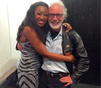 With close friend Beverley Knight on her 'Soulsville' tour, 2016.

