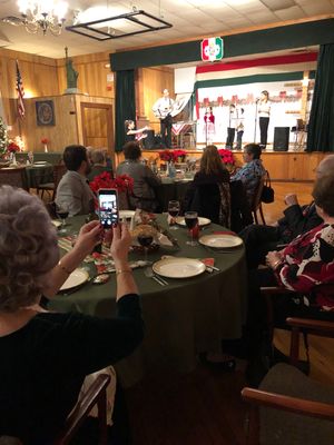 December 2021, our christmas dinner party. We all enjoyed- the performance by the Toth family from New Jersey