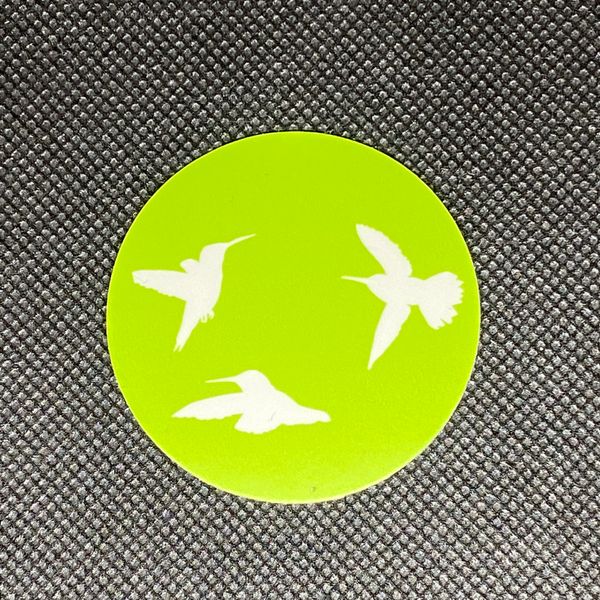 Green background Hummingbird Logo Sticker