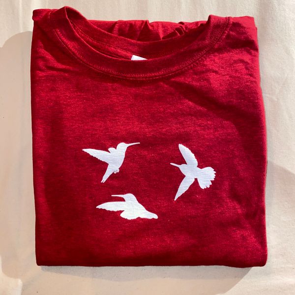 Hummingbird Logo Comfy Tee - Antique Cherry Red
