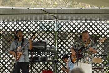 Me and Smiles playing for the senior citizens at Hale Makua Wailuku. We finally figured out what E Ionian was. Mothers/Fathers day event June 2008
