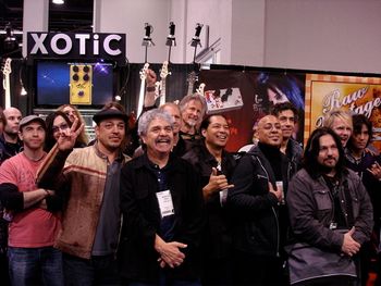 Winter NAMM Show 2012 with fellow Xotic Effects endorsers.
