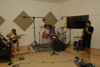  Live tracking of a song called "Magazine". Jay Molina - bass, Reese Perry - drums, Me on guitar.
June 2008 Sounds Like Hale Recording Studio
