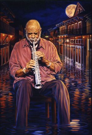 Click on the image above to learn about (or purchase prints of) this oil painting by amazing portraitist, Diane Russell. 

<a href="http://reggiehouston.com/ripples-from-katrina" title="ripples from Katrina">...or click here for a little lagniappe.</a>