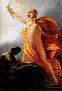 Prometheus with the gift of fire.
