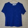 Blue Beaded Top (Size L)