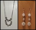 Silver Ball Necklace & Earring Set