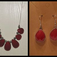 Red Necklace & Earring Set
