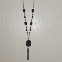 Navy Blue/Gold Long Necklace