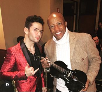 Matt Shredder pictured with music mogul Kevin Liles
