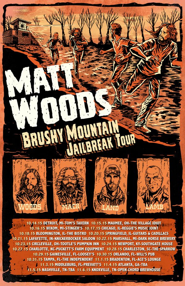 2015 Brushy Mountain Jailbreak Tour Poster