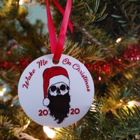 2020 "Wake Me On Christmas" tree ornament