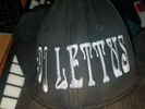 White Dj Lettus Genie Letters on Black Hat