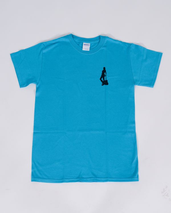 Teal T-Shirt With Black Lettering 