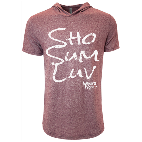 Short Sleeve Red Hoodie (SHO SUM LUV) LIMITED EDITION!