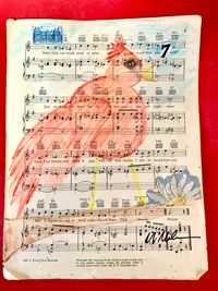 SOLD Darn That Dream Cardinal painting + download