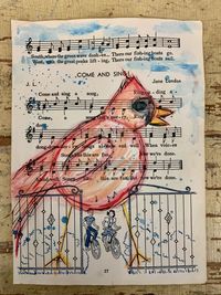 SOLD Singing winter cardinal + download