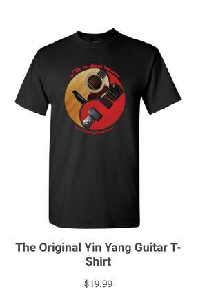 yin yang guitar shirt