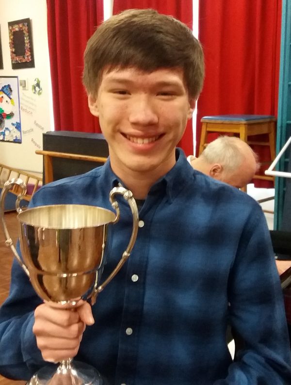 William S..... on Winning the Grade 8 Piano Solo Class at Ramsbottom Music Festival 2017