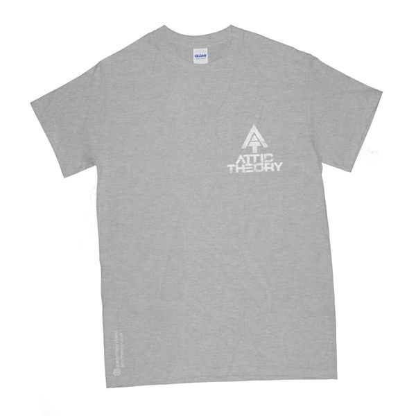 Attic Theory Pocket Logo T-Shirt - Grey (Gildan Soft Style)